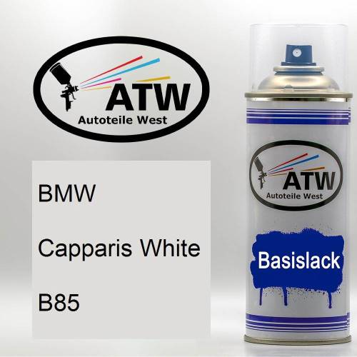 BMW, Capparis White, B85: 400ml Sprühdose, von ATW Autoteile West.